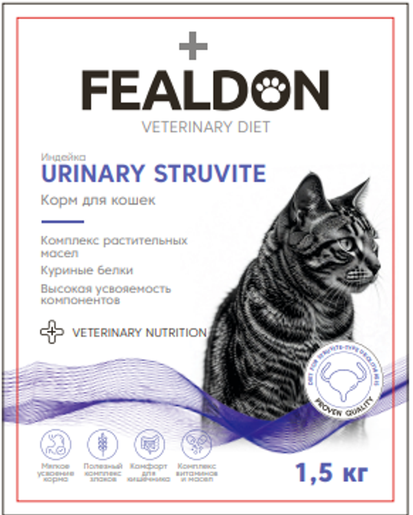 Сухой корм для кошек Fealdon URINARY STRUVITE