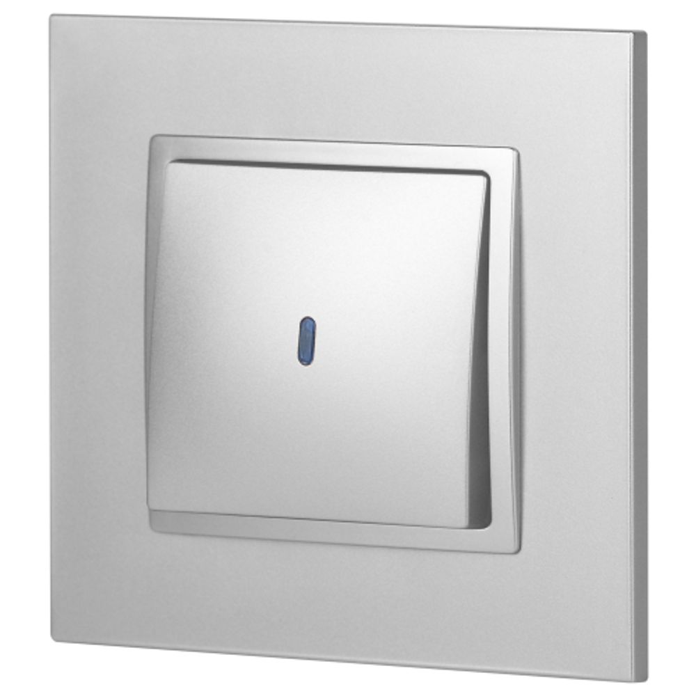 Выключатель ЭРА Elegance 14-1102-03 с подсветкой 10АХ-250В IP20 алюминий