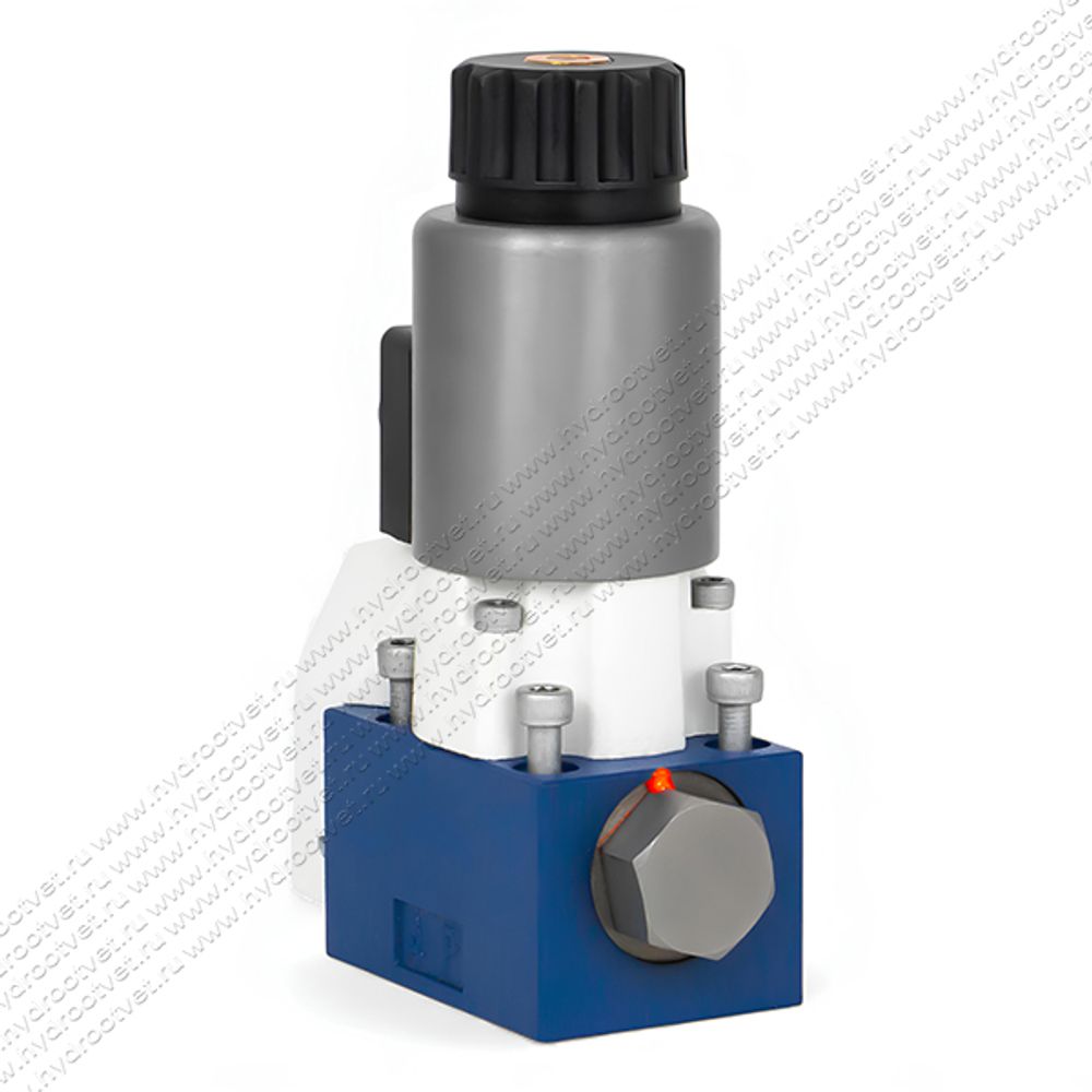 M-3SEW6U3X/420MG24N9K4 - Гидрораспределитель седельного типа Ду 6 с электроуправлением на 420 бар, схема U