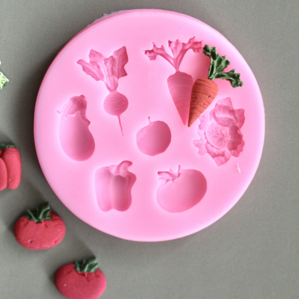 Набор силиконовых молдов  "Фрукты и Овощи", (2 шт)