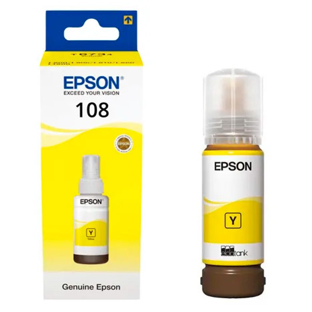 Контейнер с чернилами EPSON 108 (C13T09C44A) для L8050/L18050 желтый