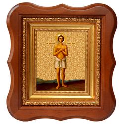 Иаков Боровичский Новгородский праведный. Икона на холсте.