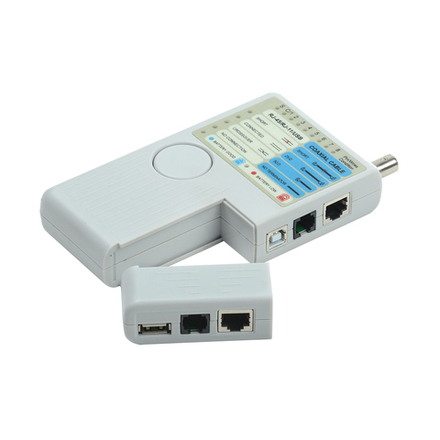 Тестер для витой пары 4в1 RJ45/RJ11/BNC/USB ITK, с элементом питания