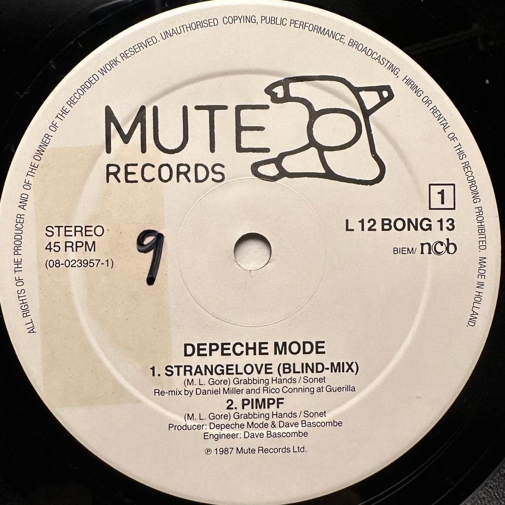Depeche Mode - Strangelove (Голландия 1987г.) 12", 45 RPM