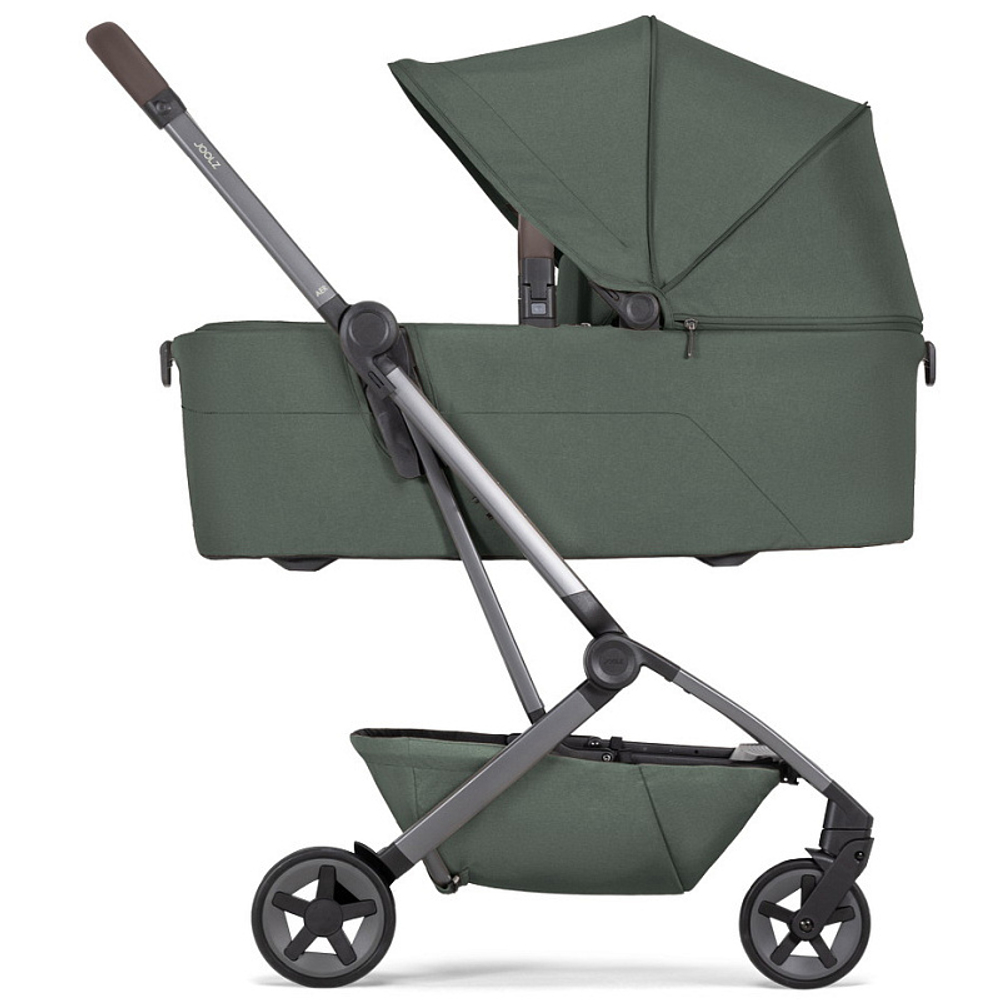 Коляска 2 в 1 Joolz Aer 2 с бампером Forest green/Mid Brown Carbon