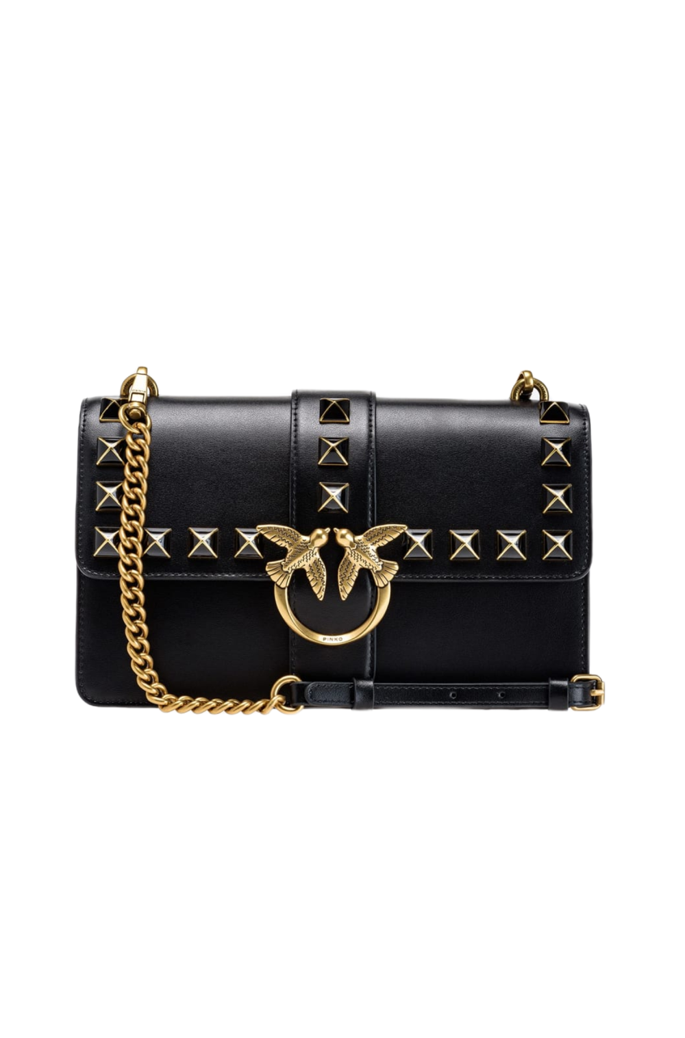 CLASSIC LOVE BAG ONE PAINTED STUDS - black