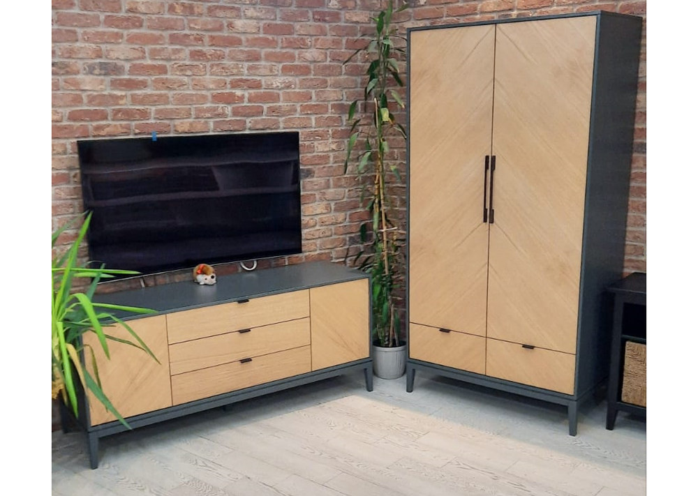 Шкаф Fjord 2-х створчатый (темно-серый)