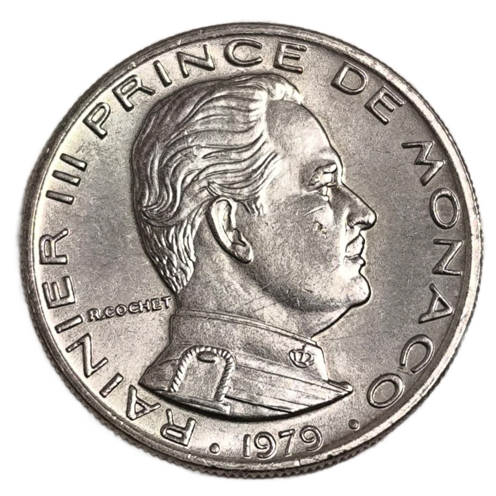 Монета 1 франк 1979 год Монако
