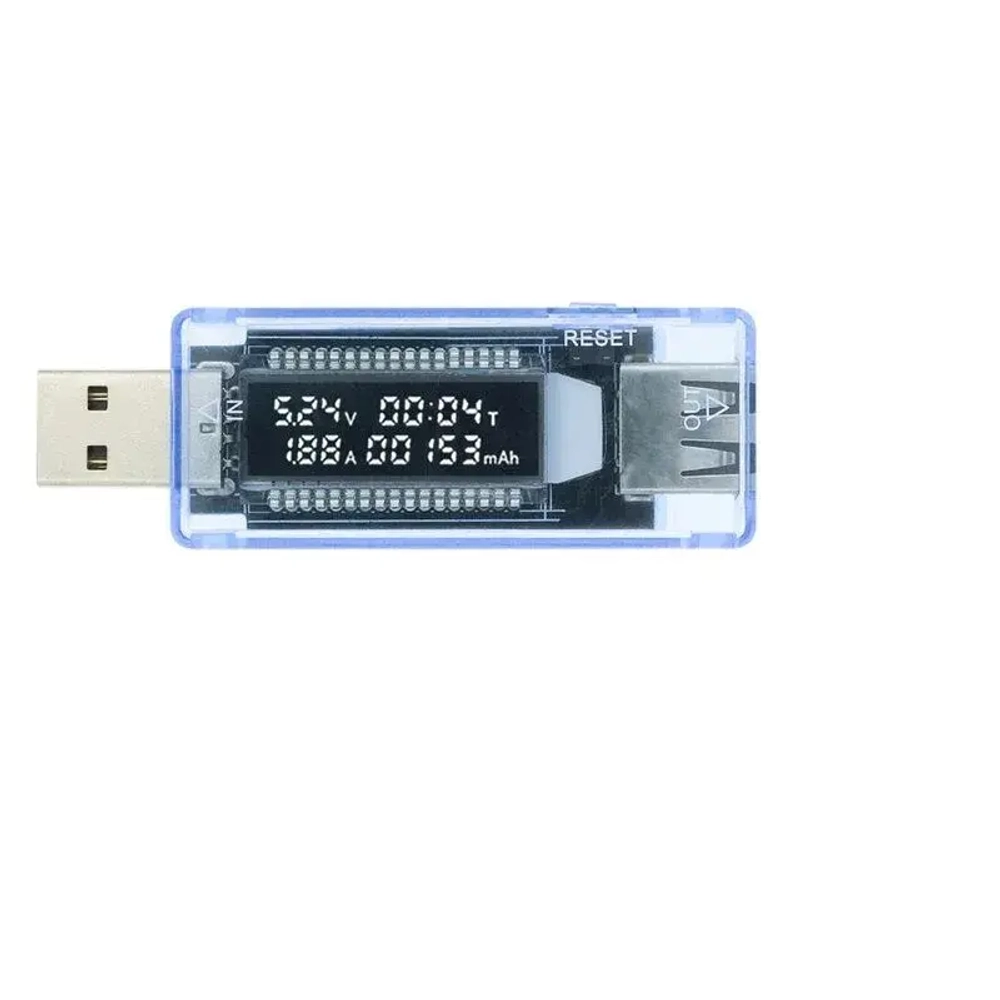 Тестер USB KEWEISI KWS-V20 измеритель напряжения, силы тока и ёмкости аккумулятора