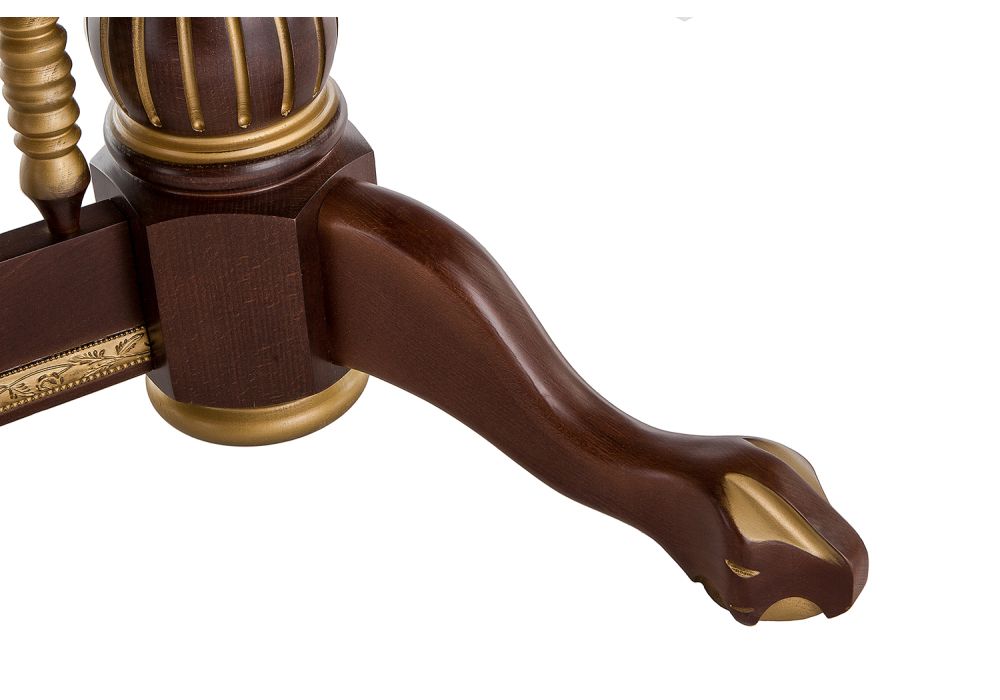 Деревянный стол Кантри 160(200-240)х107х78 орех с золотой патиной