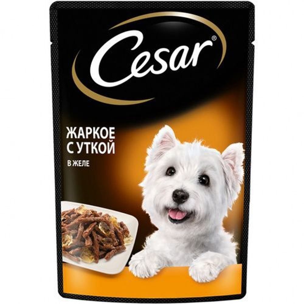 Паучи Cesar для собак жаркое с уткой пауч 85 г