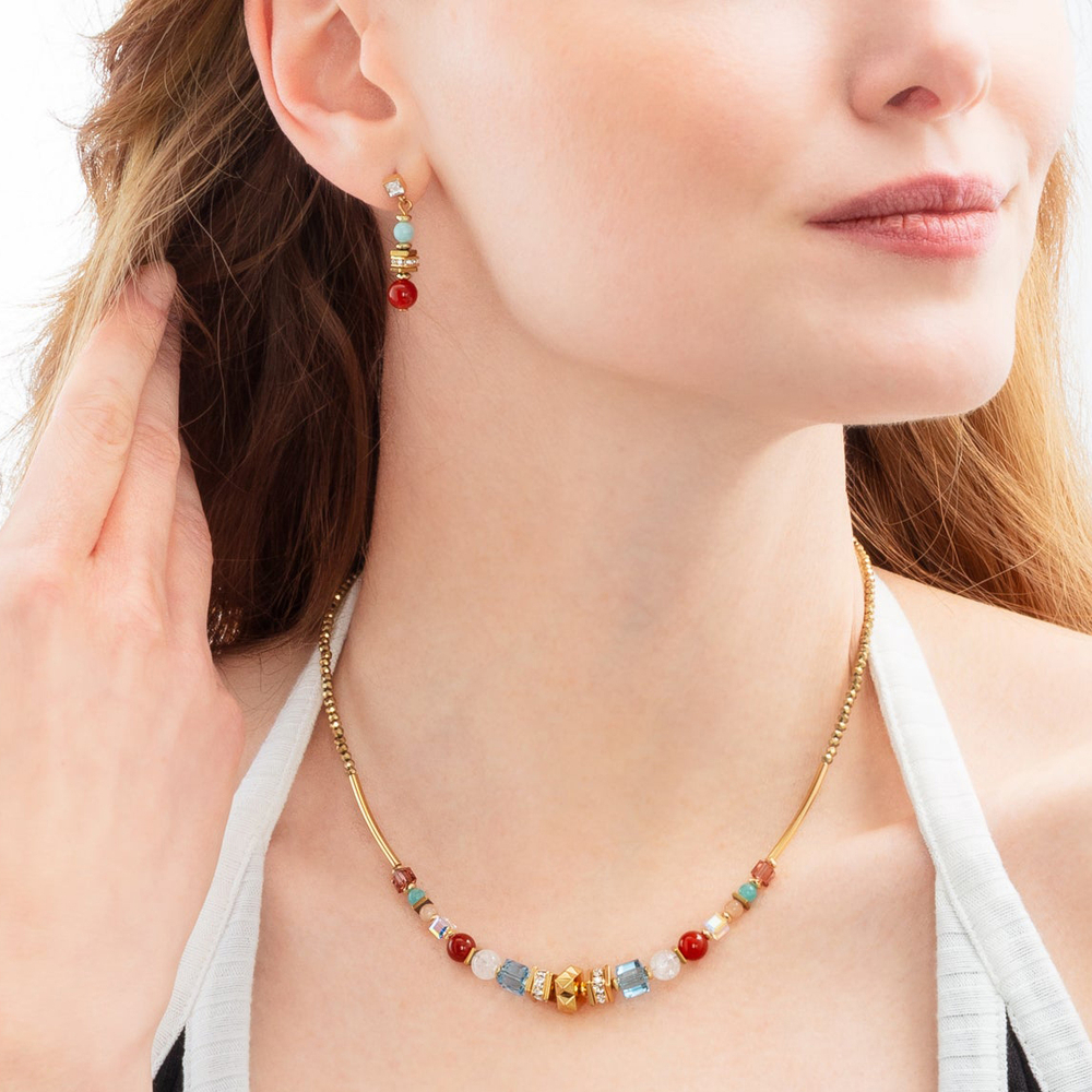 Колье Coeur de Lion Multicolour Gold 3023/10-1516