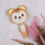 Расческа массажная детская «Zverushka» медвежёнок, цвет коричневый/белый, 7*13см