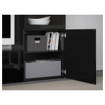 Тумба под телевизор - IKEA BESTÅ/BESTA, 240x42x129 см, черный, Бесто ИКЕА