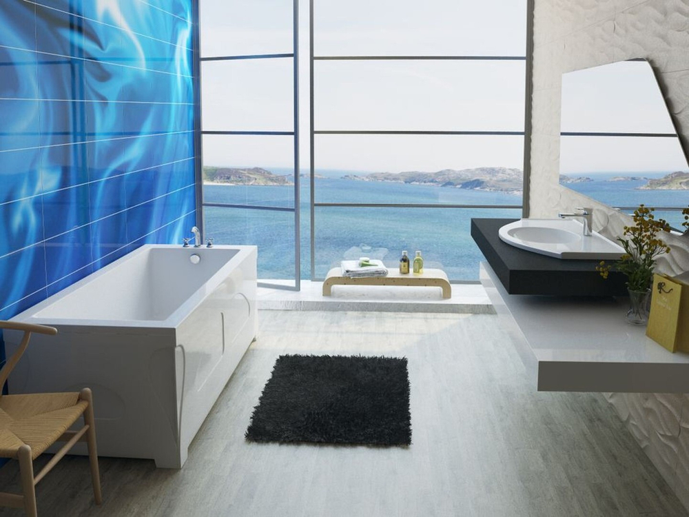 Ванна из литьевого мрамора Эстет Дельта 150x75 белая, ФР-00000639