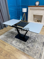 Кухонный раздвижной стол "Леон", металлик