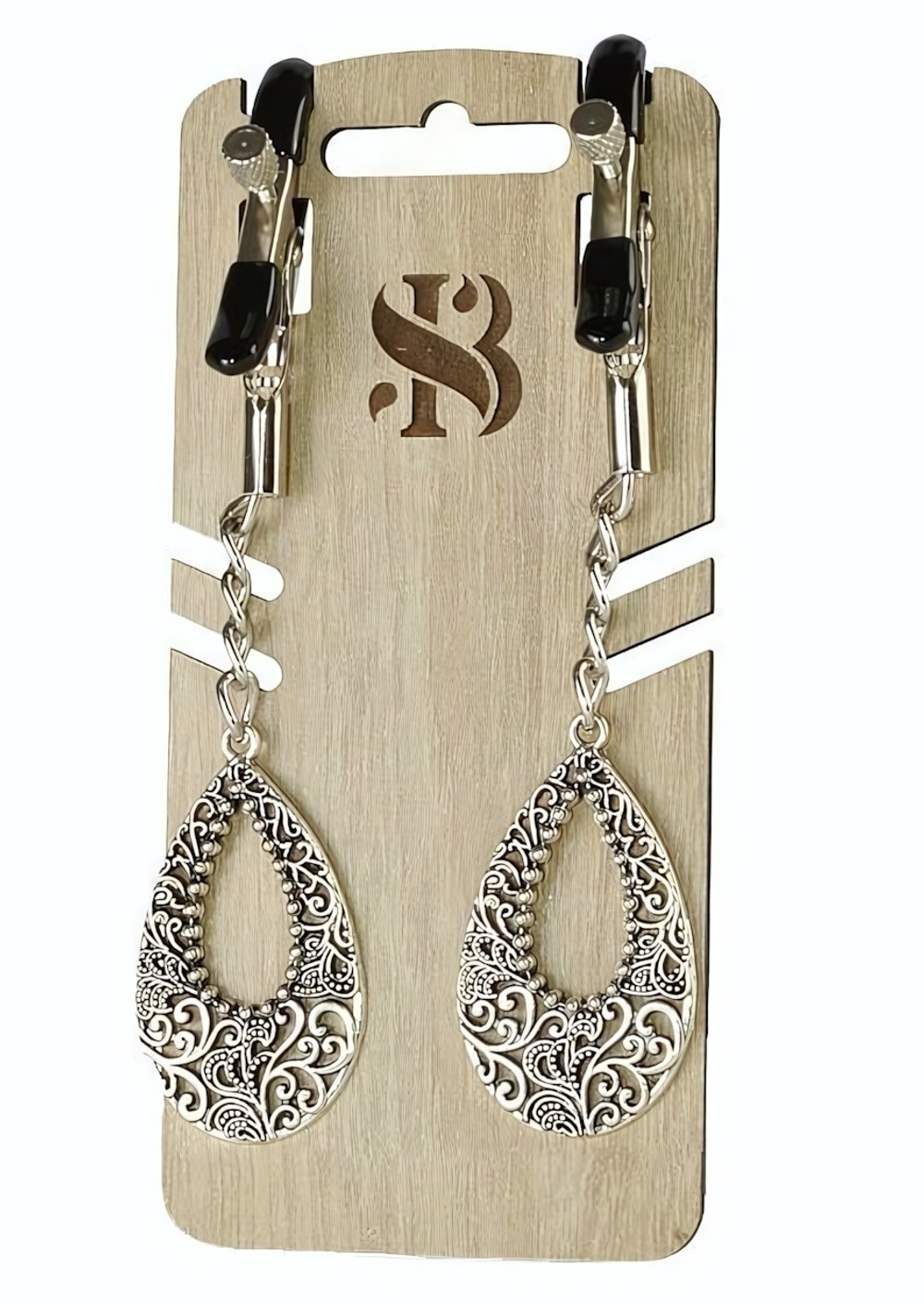 Изысканные зажимы на соски с подвесками Шахерезада (Цвет: серебристый)