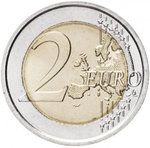 2 евро 2010 Италия. 200 лет со дня рождения Камилло Кавура. UNC