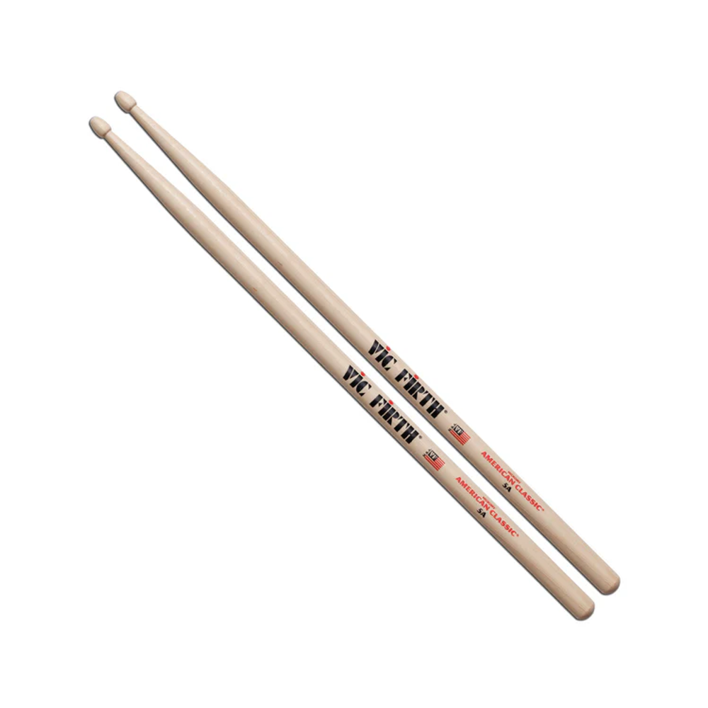 Vic Firth 5A  American Classic барабанные палочки, орех, деревянный наконечник. Длина: 16"(40.64cm). Диаметр: 0.565"(1.44cm).