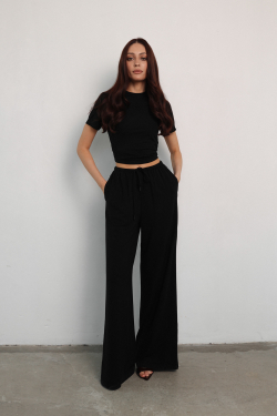 Брюки трикотажные черные