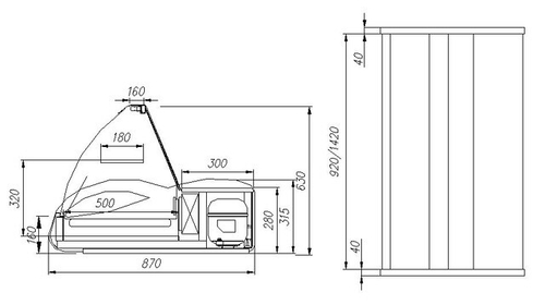 Витрина холодильная Полюс ВХСн-1,0 Арго Люкс (А87 SV 1,0-1) настольная