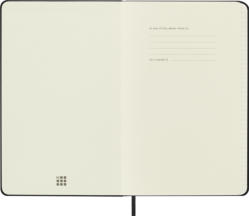 Блокнот Moleskine Classic (QP061) Large 130х210мм 240стр. клетка твердая обложка черный
