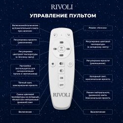 Светильник потолочный светодиодный Rivoli Marion 6108-106 108 Вт LED 2800К - 6200К модерн с пультом | Rivoli