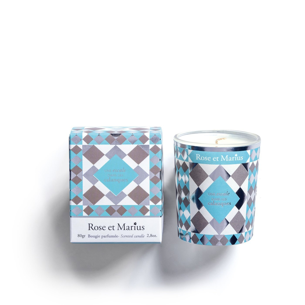 Свеча парфюмированная 60ч Rose et Marius Escale