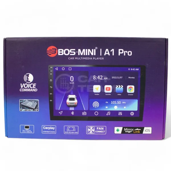 Автомагнитола (LCD-монитор) "Bos-Mini" A1 Pro (4G+64GB) дисплеем 9 дюймов