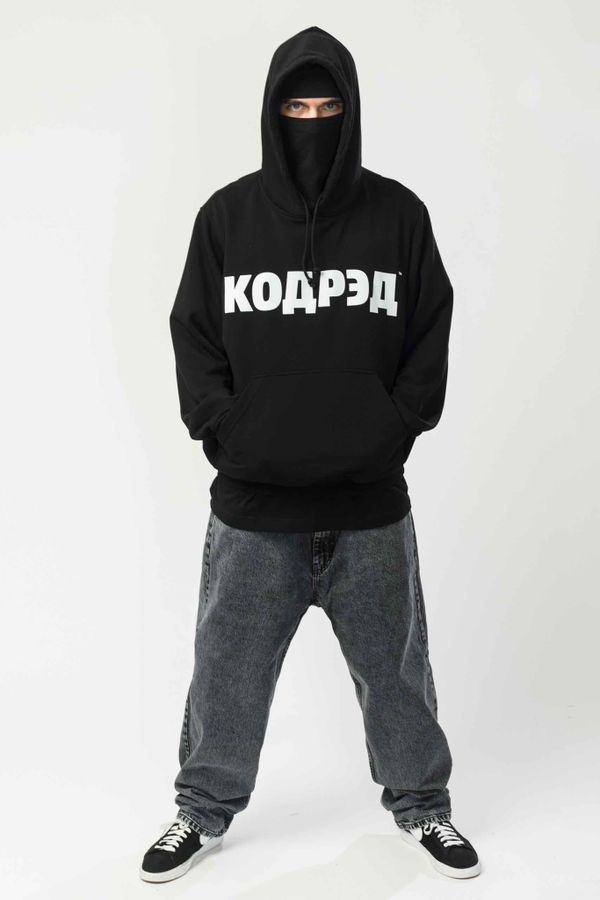 Худи Base Hoodie Wide Summer Лого ТМ Черный/Белый принт КОДРЭД - фото 2