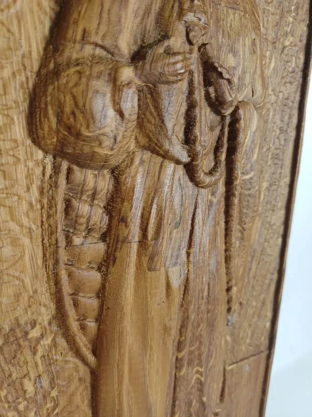 Освященная Икона пророка Илии 14х30.5 см резная из дуба