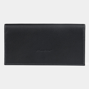 Длинный кошелек Lingot из кожи теленка черного цвета