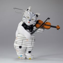 Ёлочная игрушка Кот со скрипкой