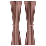 Комплект штор IKEA LENDA (ЛЕНДА), Кирпичный, 140х250 см, 2 шт