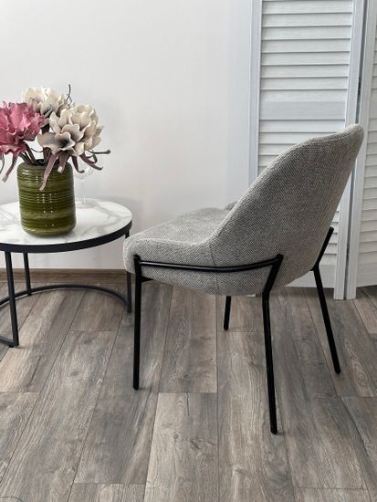 Стул GAVI Garna-018 серый, ткань / черный каркас