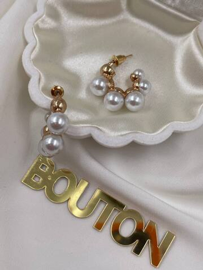 Серьги гвоздики полукольца золотые с жемчугом