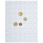Листы-вкладыши для альбома "OPTIMA" на 48 монет d до 25 мм, КОМПЛЕКТ 10 шт., 200х250 мм, ПВХ, STAFF, 238086