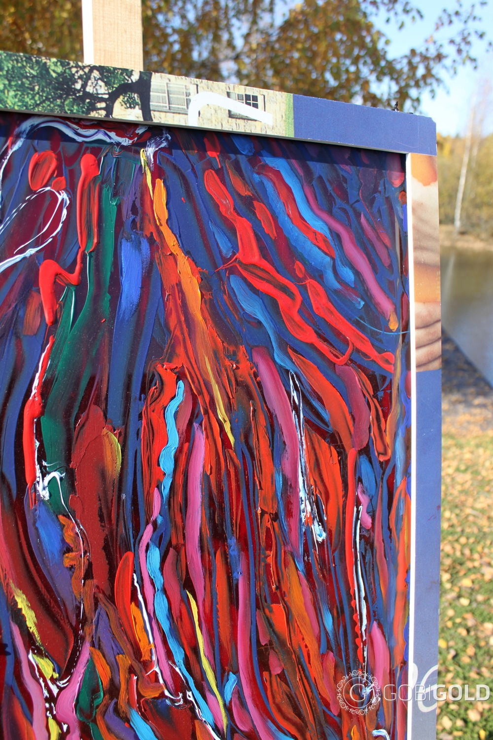 Картина ручной работы "НАДЕЖДА" (абстракция) - 2-х сторонняя