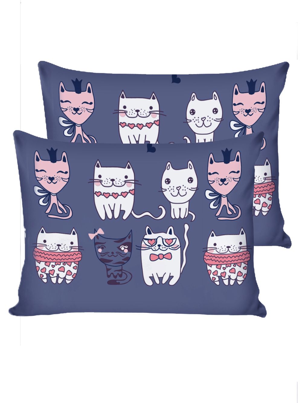 Наволочка комплект 2шт поплин Сказка "Catling" 50x70 см на молнии