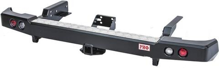 Бампер силовой задний УАЗ Патриот Пикап 2005+ с квадратом под фаркоп и фонарями стандарт РИФ