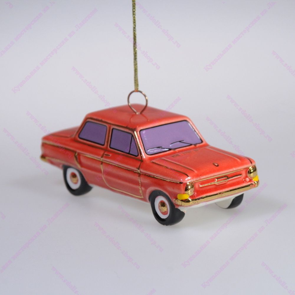 Фарфоровая ёлочная игрушка Запорожец Ушастый