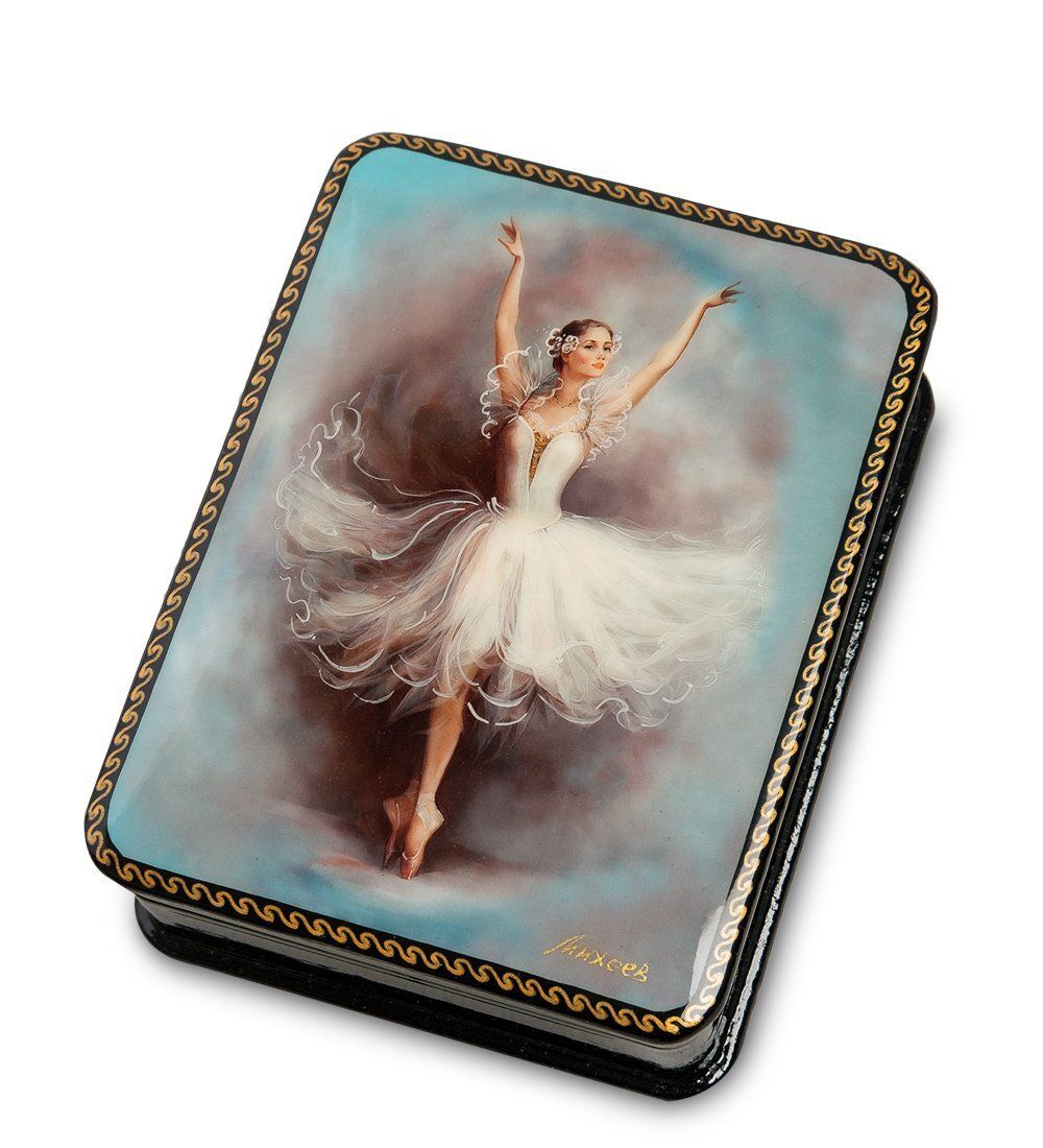 Народные промыслы ШК-19/ 8-A Шкатулка в технике декупаж «Балет» (10х8х3,5)