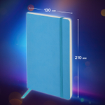 Блокнот-скетчбук А5 (130х210 мм) BRAUBERG ULTRA под кожу 80 г/м2 96 л. без линовки светло-синий (3 штуки в упаковке)