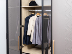 Амьен Шкаф-витрина 16.395 Плэйн/Веллюто Капучино