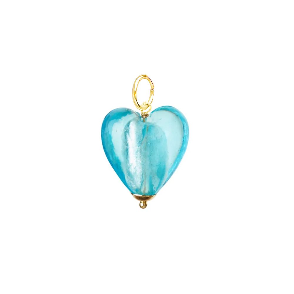 Подвеска Сердце из дутого стекла 20 мм