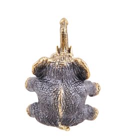 Народные промыслы AM-3714 Фигурка «Слон Счастье» (латунь, янтарь)