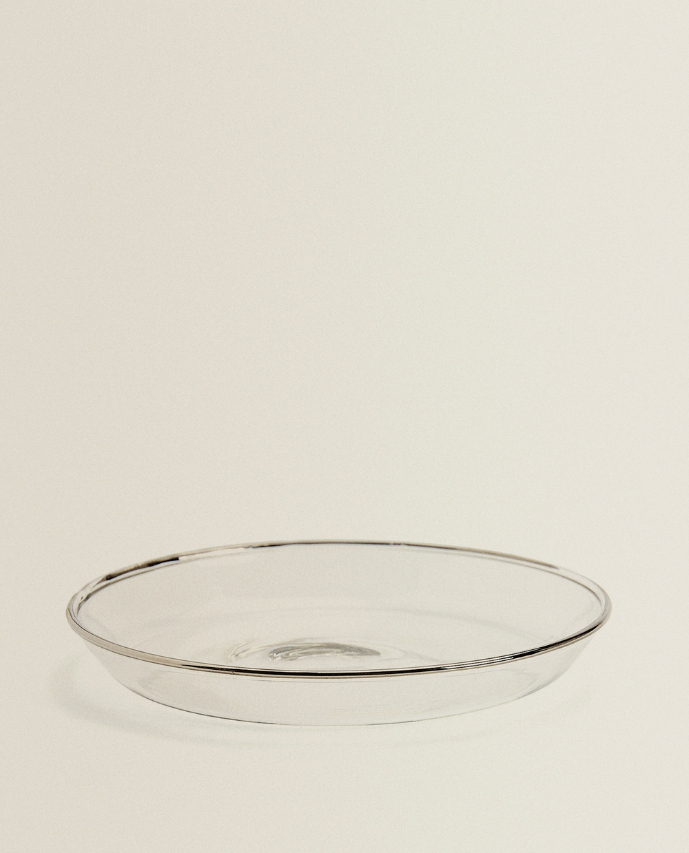 ZARA HOME ТАРЕЛКА ИЗ БОРОСИЛИКАТНОГО СТЕКЛА С ОБОДКОМ