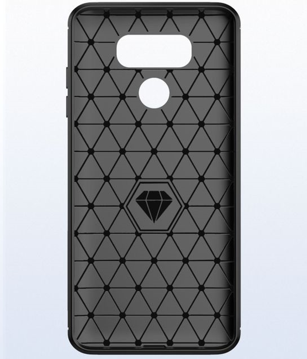 Чехол для LG G6 (G6+) цвет Black (черный), серия Carbon от Caseport