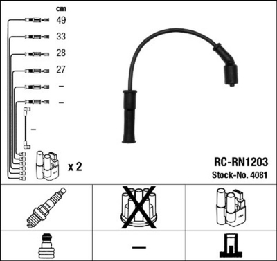 NGK - 4081-NGK - Ignition Cable Kit