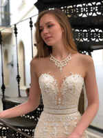 Колье "Невеста" из бисера ручной работы